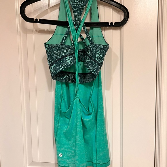 Lululemon Twist And Toil Bali Breeze Green Tank Top Size 4 - Picture 2 of 3